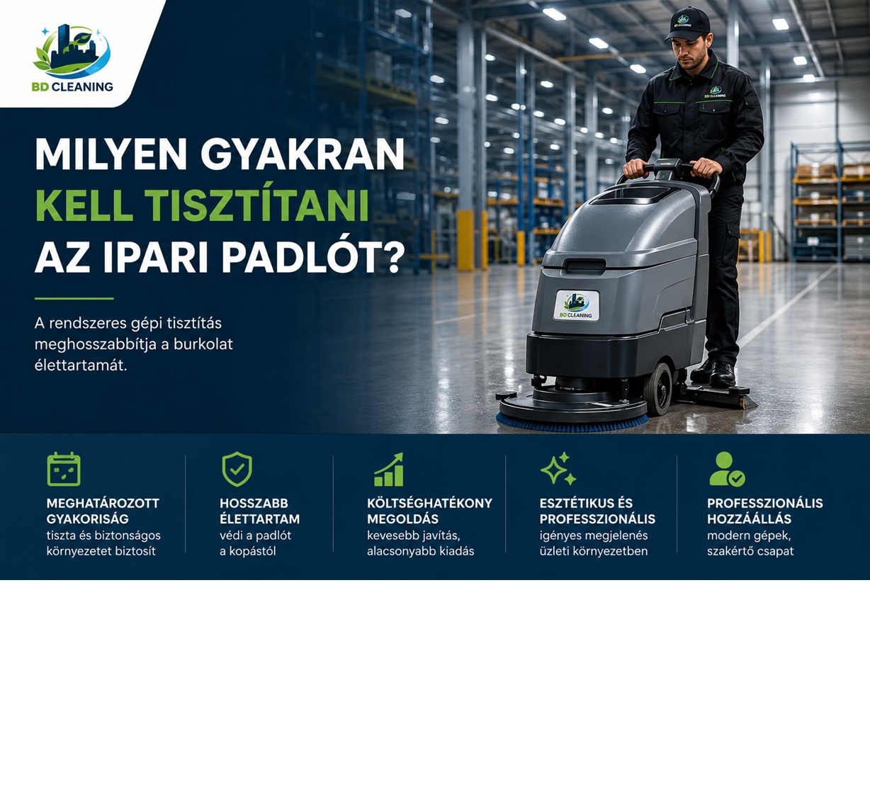 Milyen gyakran érdemes ipari padlót tisztítani?