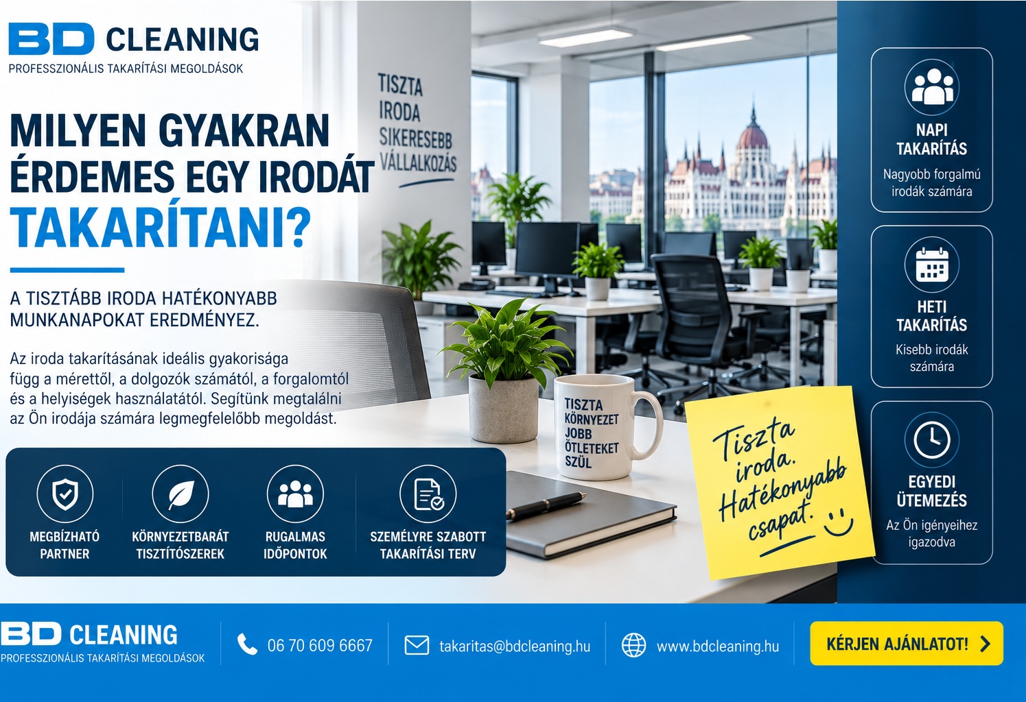 Milyen gyakran érdemes irodát takarítani?