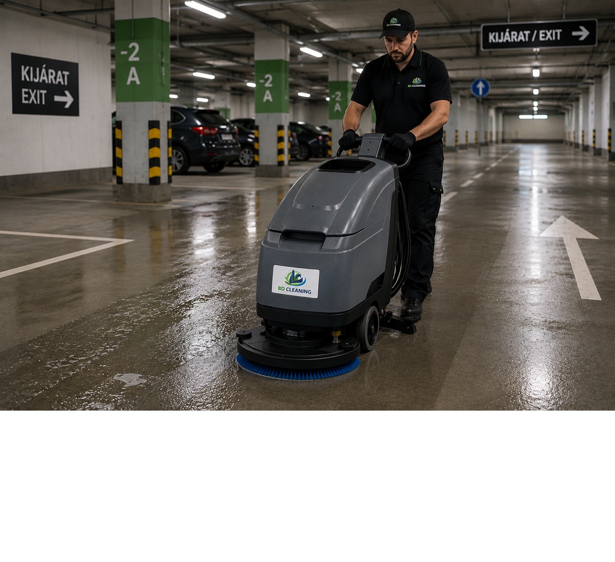 Parkolóházak és mélygarázsok gépi takarítása – A tiszta és biztonságos környezetért